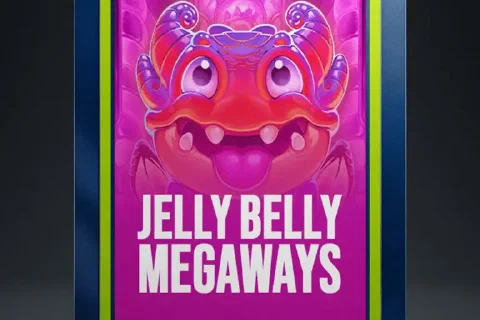 Jelly Belly MegaWays game artwork in a navy and lime frame