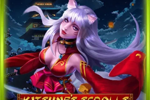 Kitsune’s Scrolls artwork with a fox-eared character and moonlit pagoda