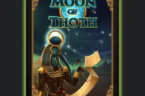 Moon of Thoth artwork with an ibis-headed figure and parchment